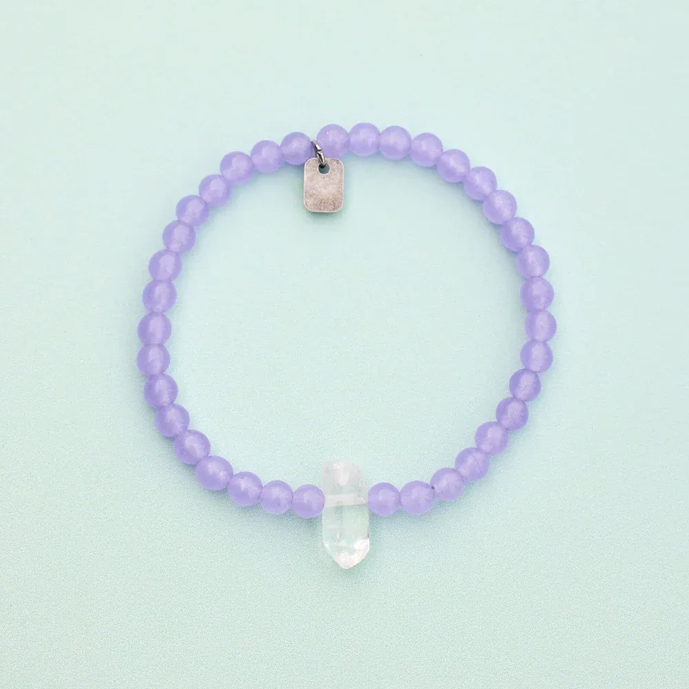 Pura Vida Intention Stretch Bracelet ~ Amethyst
