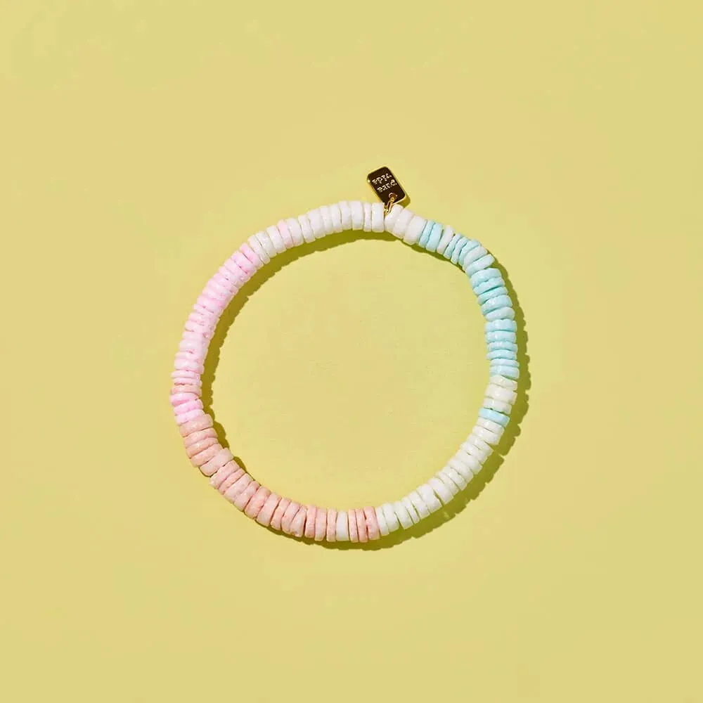 PURA VIDA PINK SANDS STRETCH BRACELET