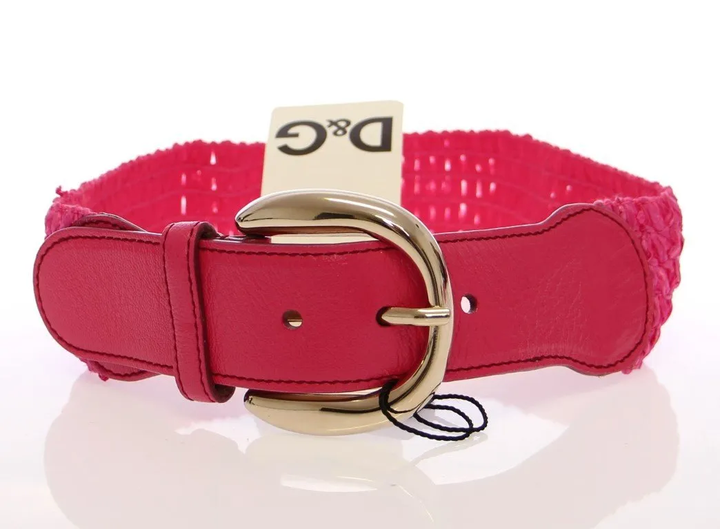 Purple Cotton Stretch Logo Belt