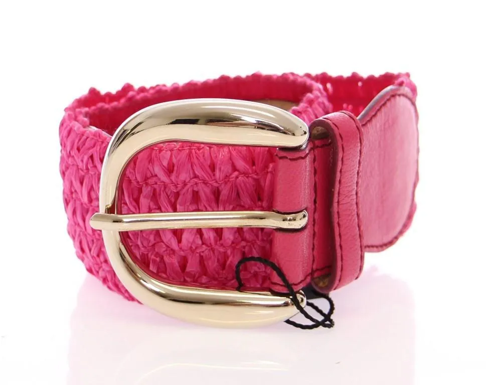 Purple Cotton Stretch Logo Belt