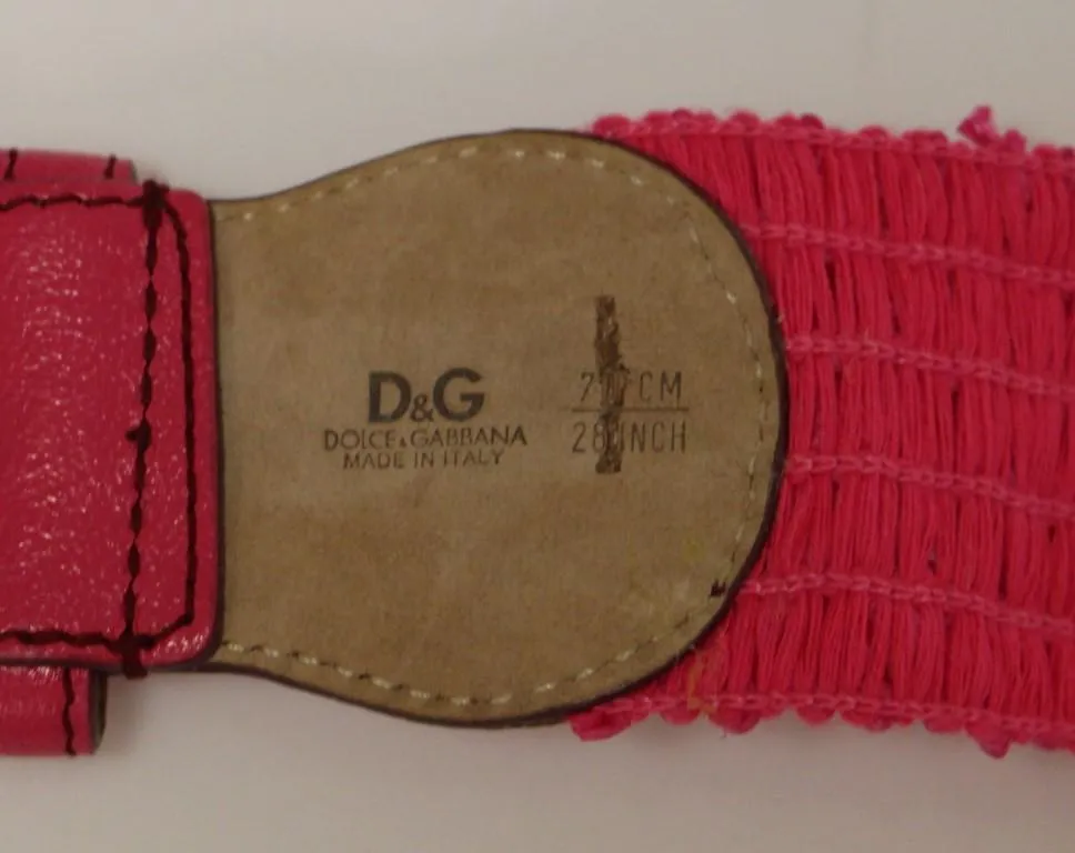 Purple Cotton Stretch Logo Belt