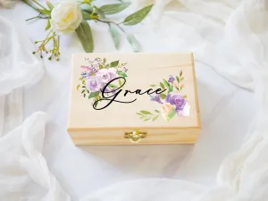 Purple Personalized Jewelry Box