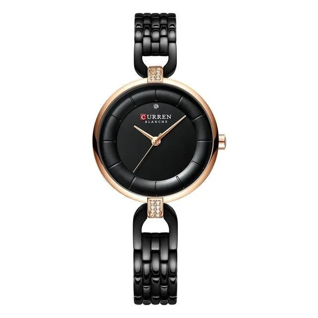 Quartz Women Luxury  Ladies Stainless Steel Bracelet Wristwatch