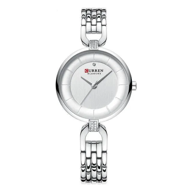 Quartz Women Luxury  Ladies Stainless Steel Bracelet Wristwatch
