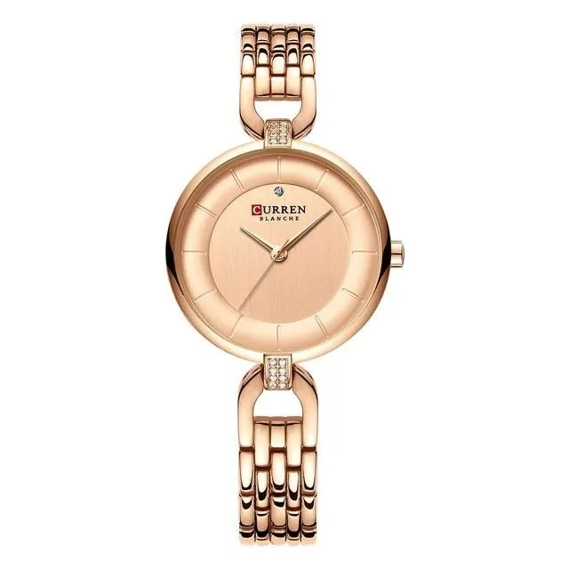 Quartz Women Luxury  Ladies Stainless Steel Bracelet Wristwatch