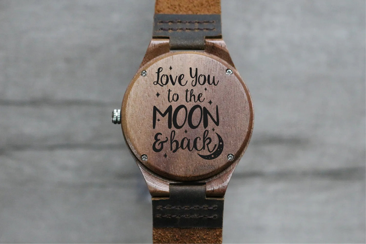 "Love you to the Moon and Back" - Wood Watch