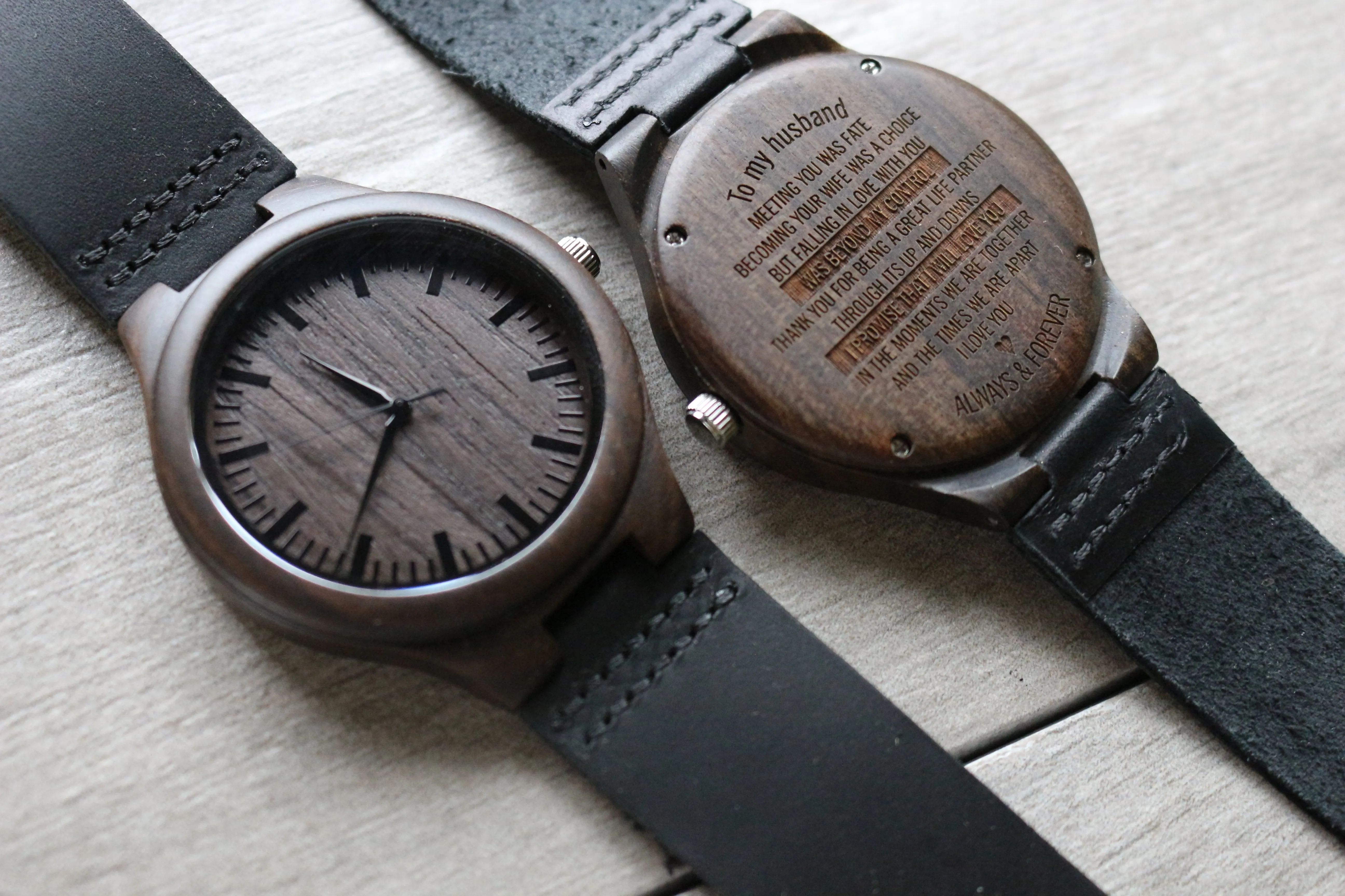 "To My Husband, Meeting You Was Fate" - WOOD WATCH | THE CHRISTOPHER