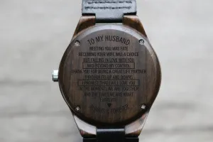 "To My Husband, Meeting You Was Fate" - WOOD WATCH | THE CHRISTOPHER