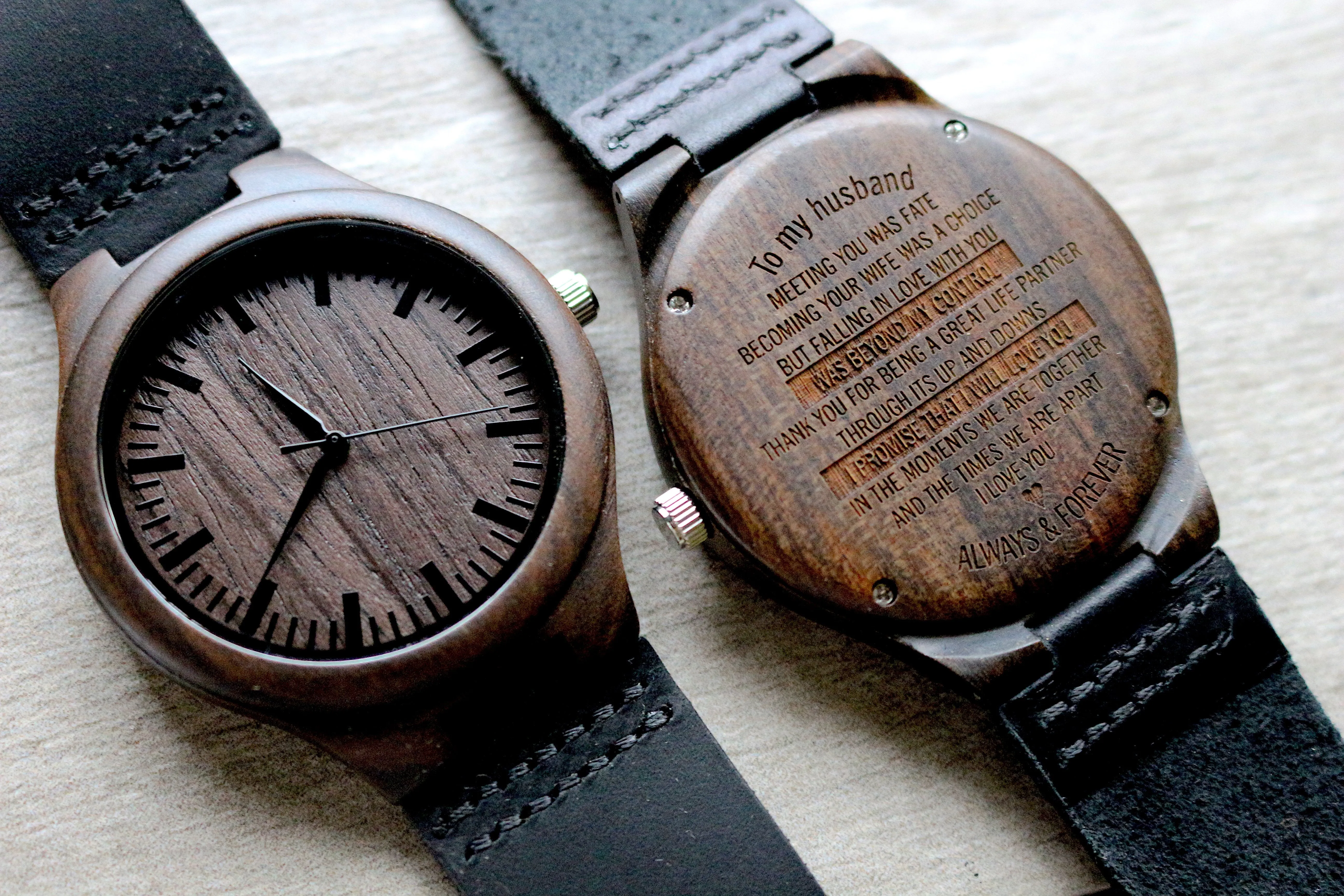 "To My Husband, Meeting You Was Fate" - WOOD WATCH | THE CHRISTOPHER