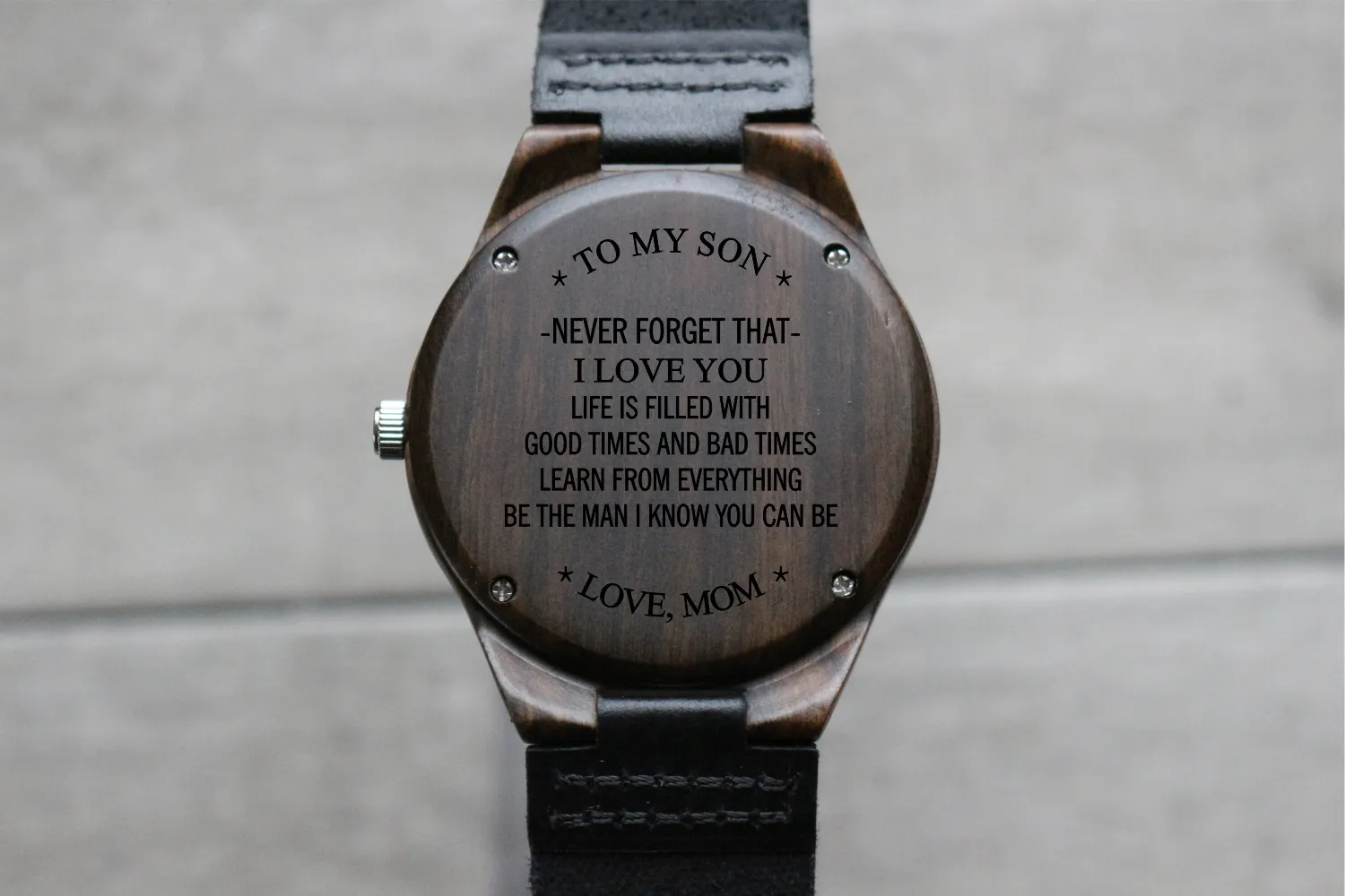 "To My Son" - Wood Watch | The Christopher