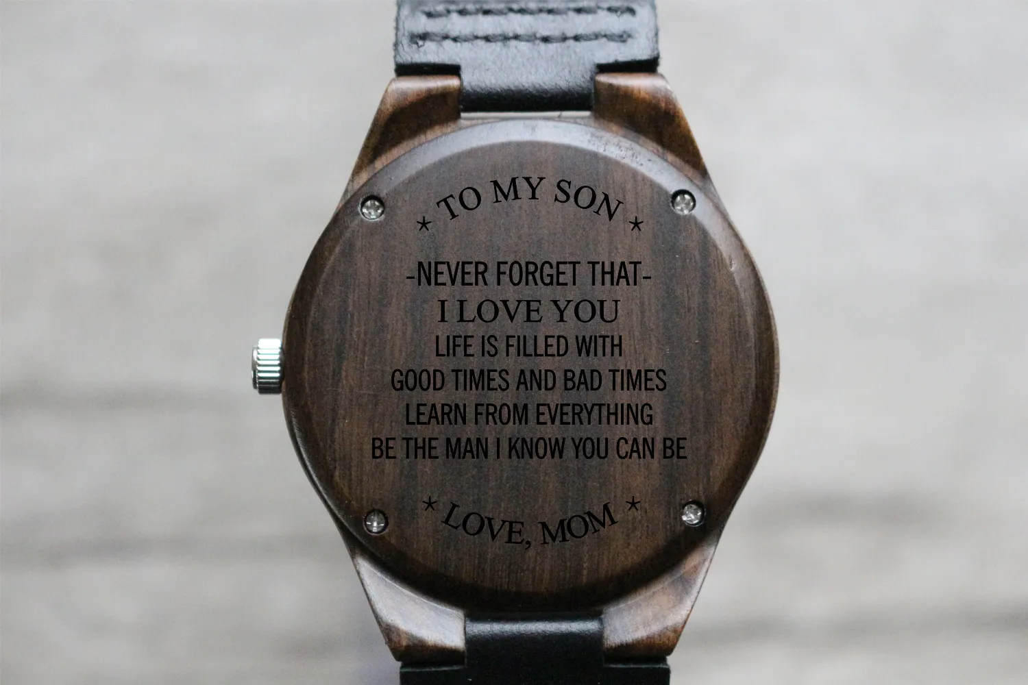 "To My Son" - Wood Watch | The Christopher