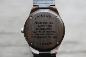 "To My Son" - Wood Watch | The Christopher