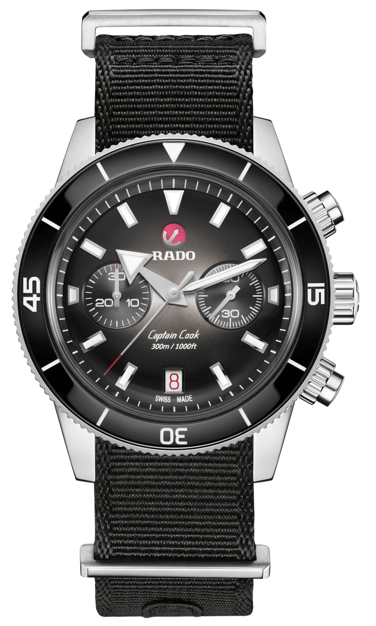 RADO Captain Cook Automatic Chronograph 43mm Black Men's Watch R32145158