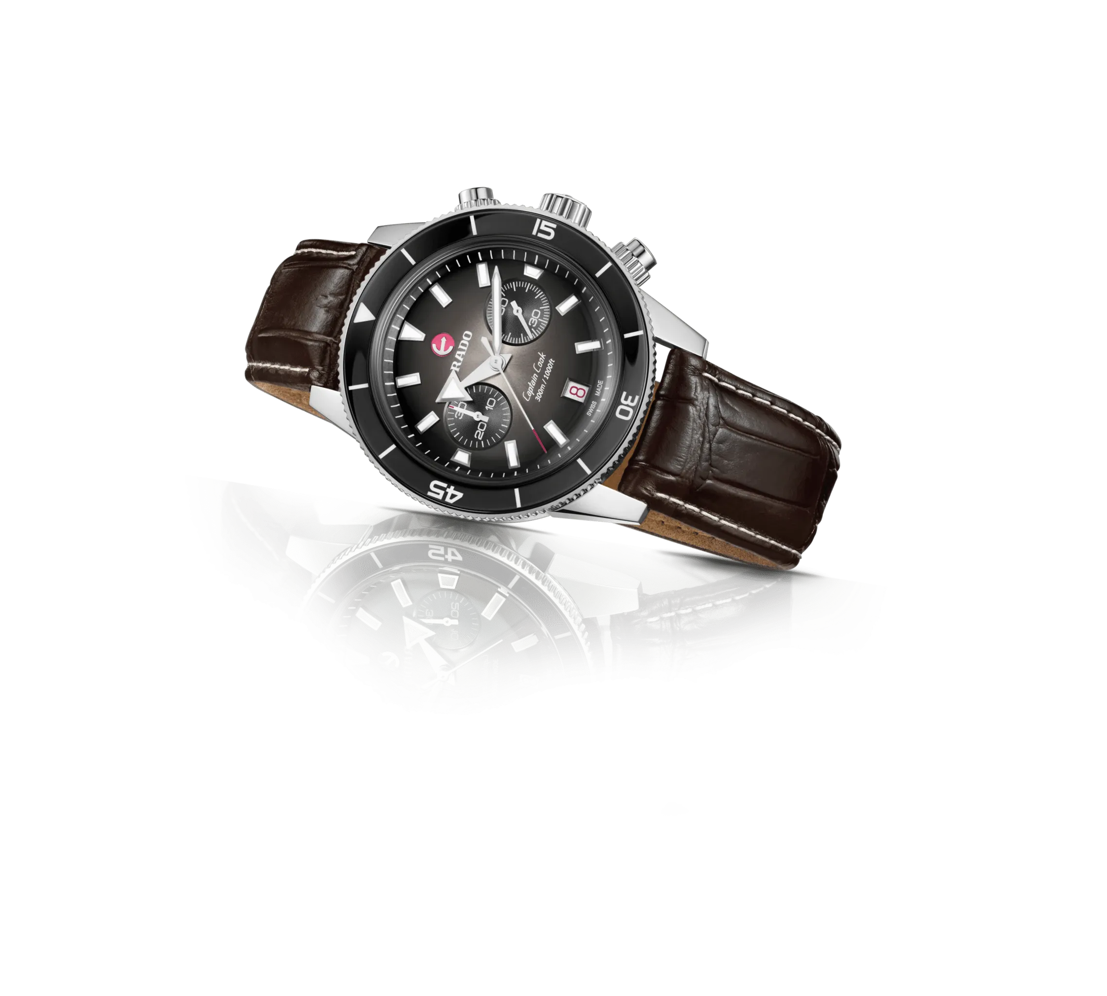 RADO Captain Cook Automatic Chronograph 43mm Black Men's Watch R32145158