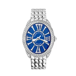 Regent Steel 3238 Luxury Diamond Watch for Women - 32 x 38 mm Stainless Steel - Backes & Strauss