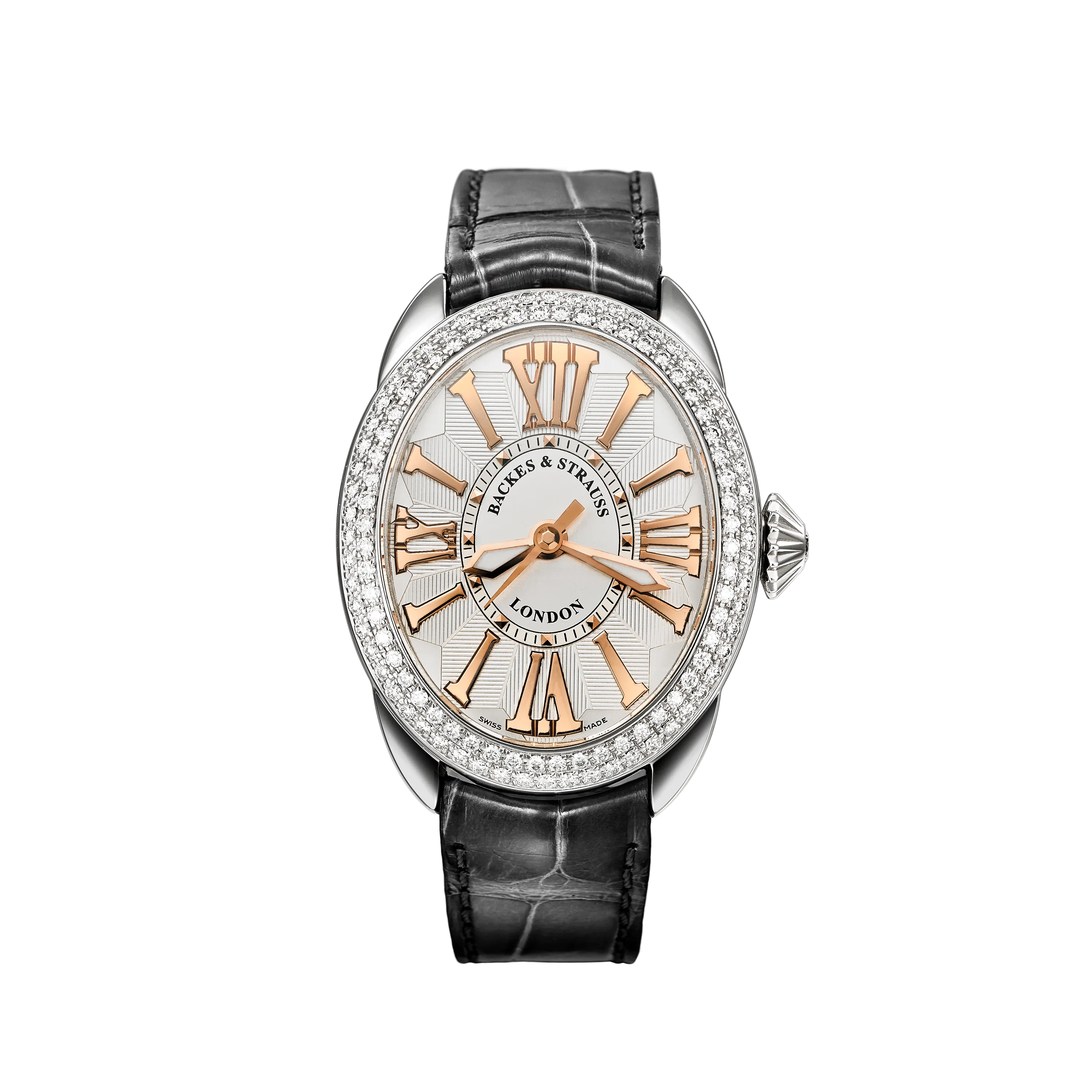 Regent Steel 3643 SP Luxury Diamond Watch