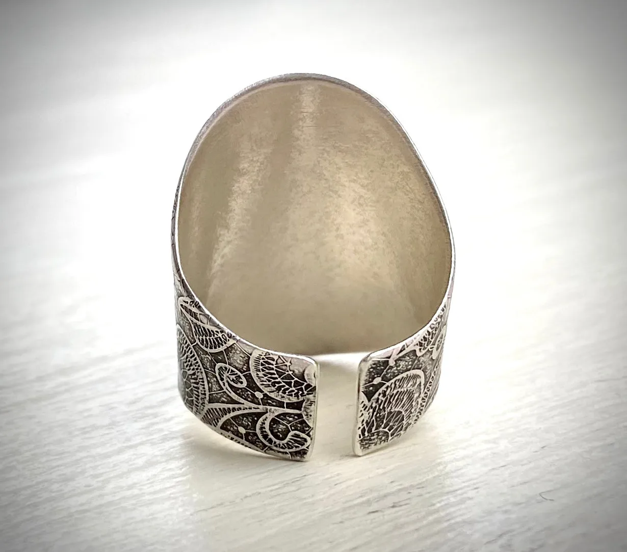 Reserved: Floral Lace Saddle Ring