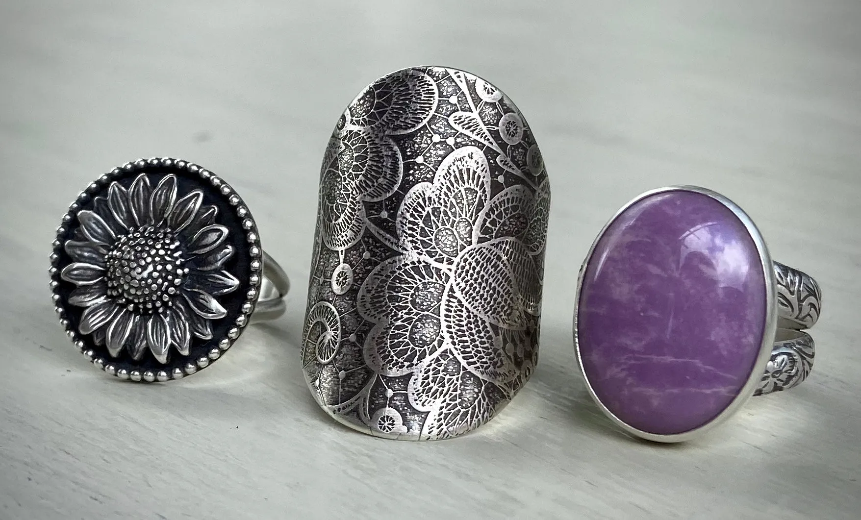 Reserved: Floral Lace Saddle Ring