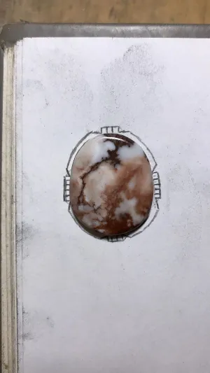 RESERVED FOR KATE - Wild horse magnesite ring in silver