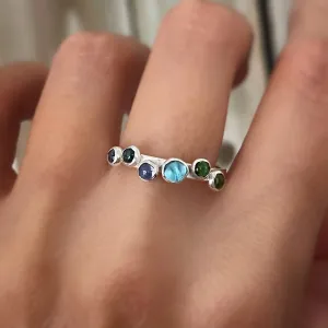 RESERVED FOR MARIE - Remaining balance on custom water droplets ring in silver