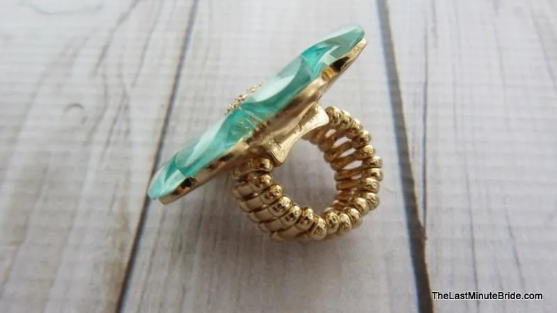 Rhinestone Flower Stretch Ring (more colors)