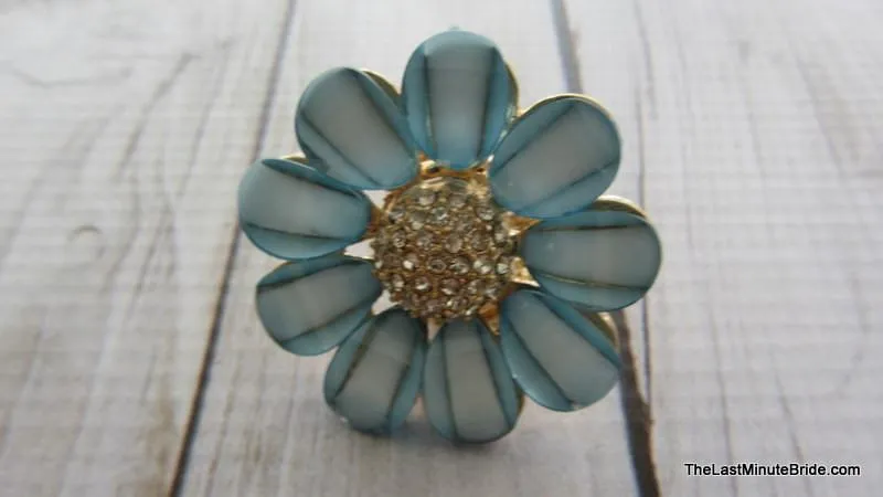 Rhinestone Flower Stretch Ring (more colors)