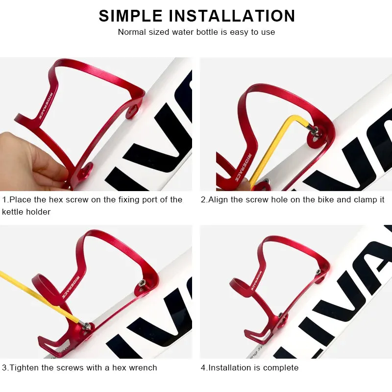 RIDERACE Lightweight Alloy Aluminium Bike Bottle Cage Holder Bracket Accessories