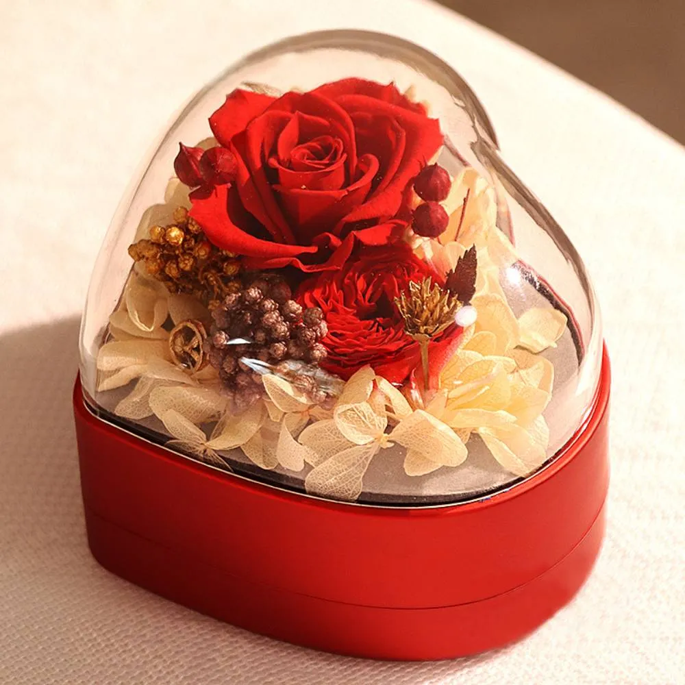 Rose Jewelry Box Heart Gift Box Necklace Gift Box Valentine's Day Gift for Her