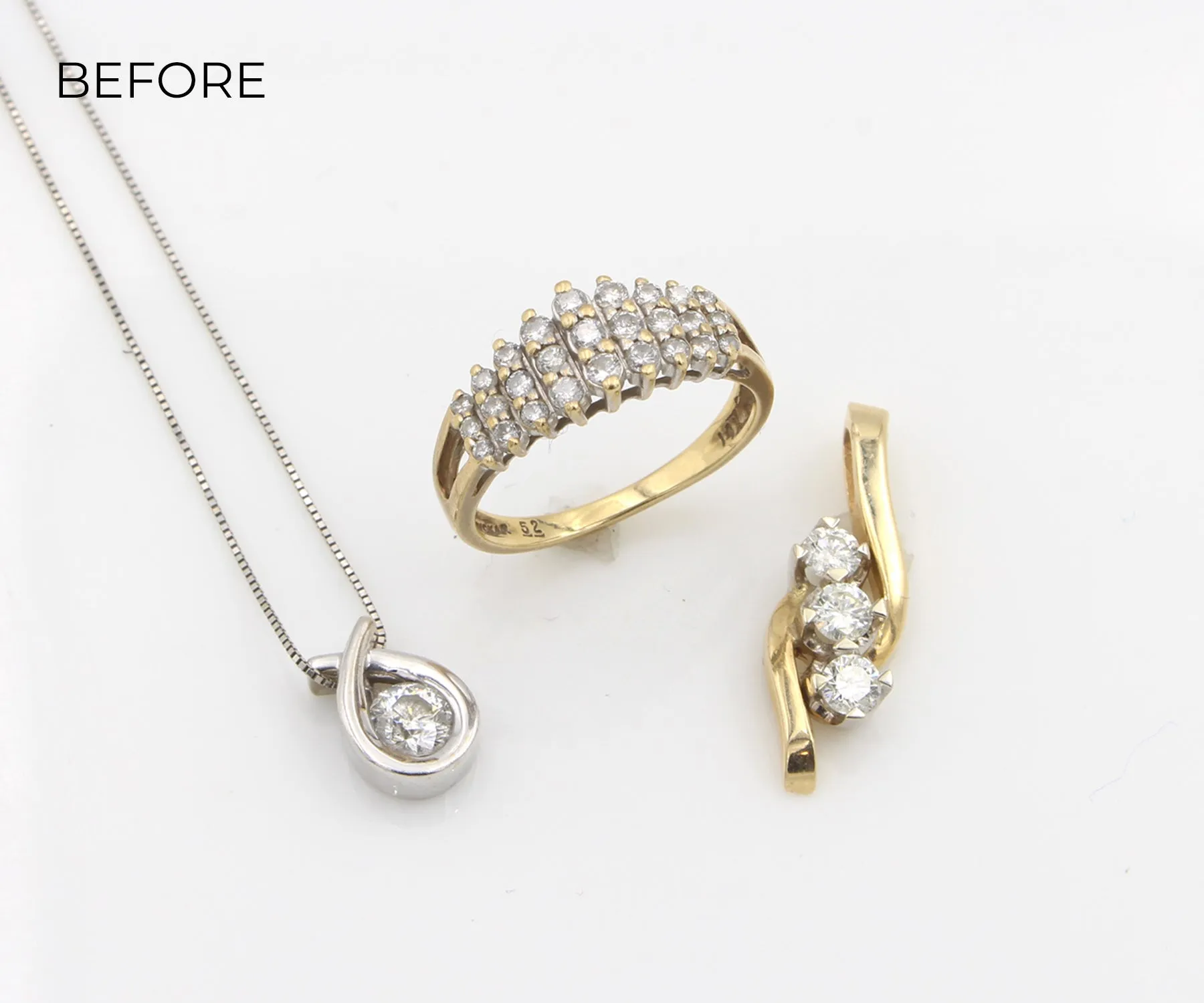 Round Modern Diamond Swirl Pave Necklace
