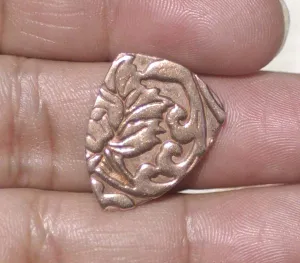 Rounded Shield 20mm x 16mm in Textured Patterns Cutout for Blanks -Variety of Metals
