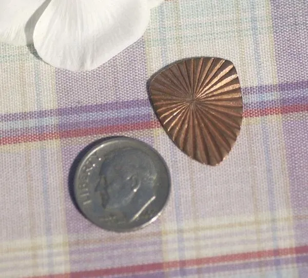 Rounded Shield 20mm x 16mm in Textured Patterns Cutout for Blanks -Variety of Metals