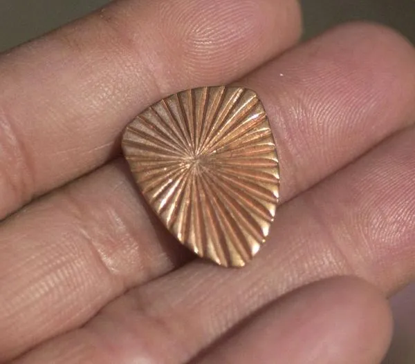 Rounded Shield 20mm x 16mm in Textured Patterns Cutout for Blanks -Variety of Metals