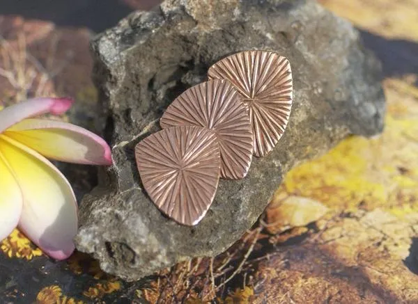 Rounded Shield 20mm x 16mm in Textured Patterns Cutout for Blanks -Variety of Metals