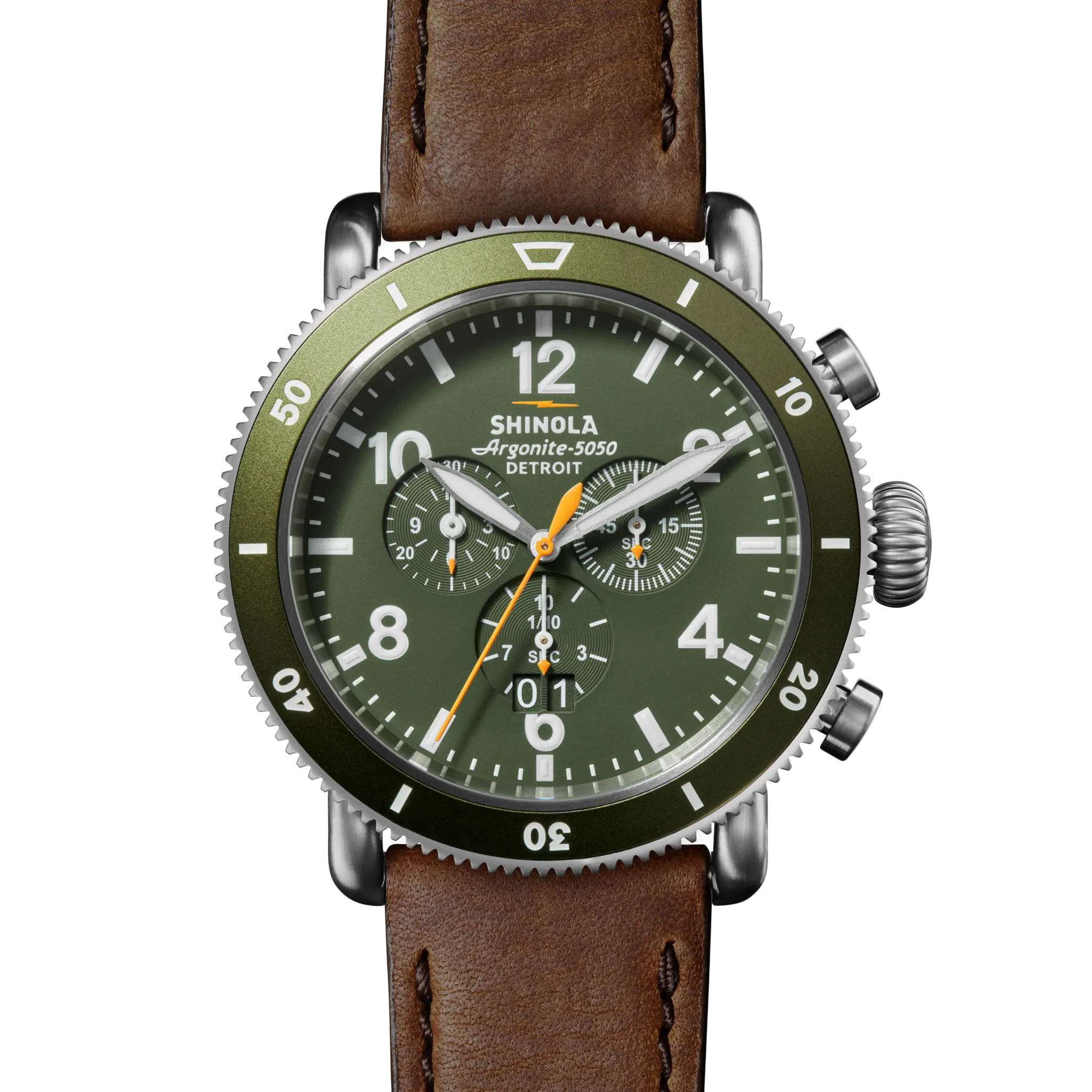 Runwell Sport Chronograph Watch - Dark Olive