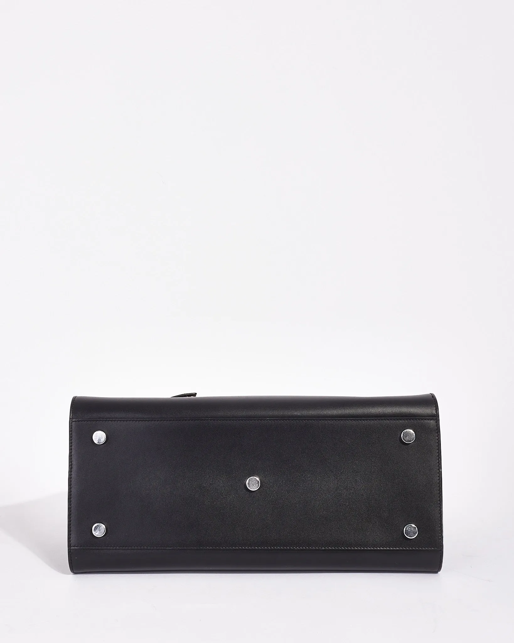 Saint Laurent Black Leather Python Embossed Detailed Small Sac De Jour Bag