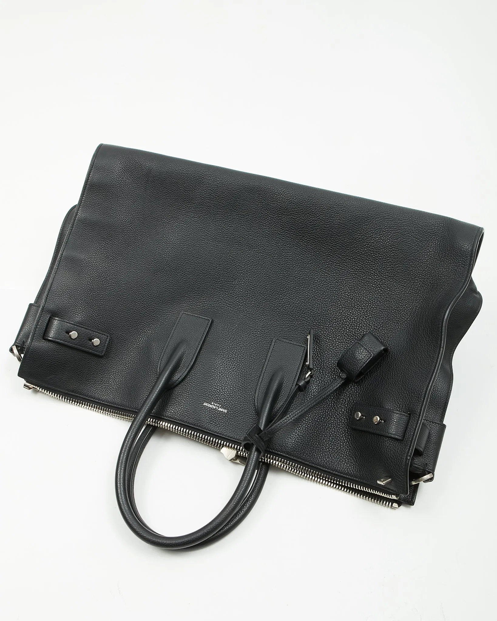 Saint Laurent Black Sac de Jour Souple Duffle 36H Bag