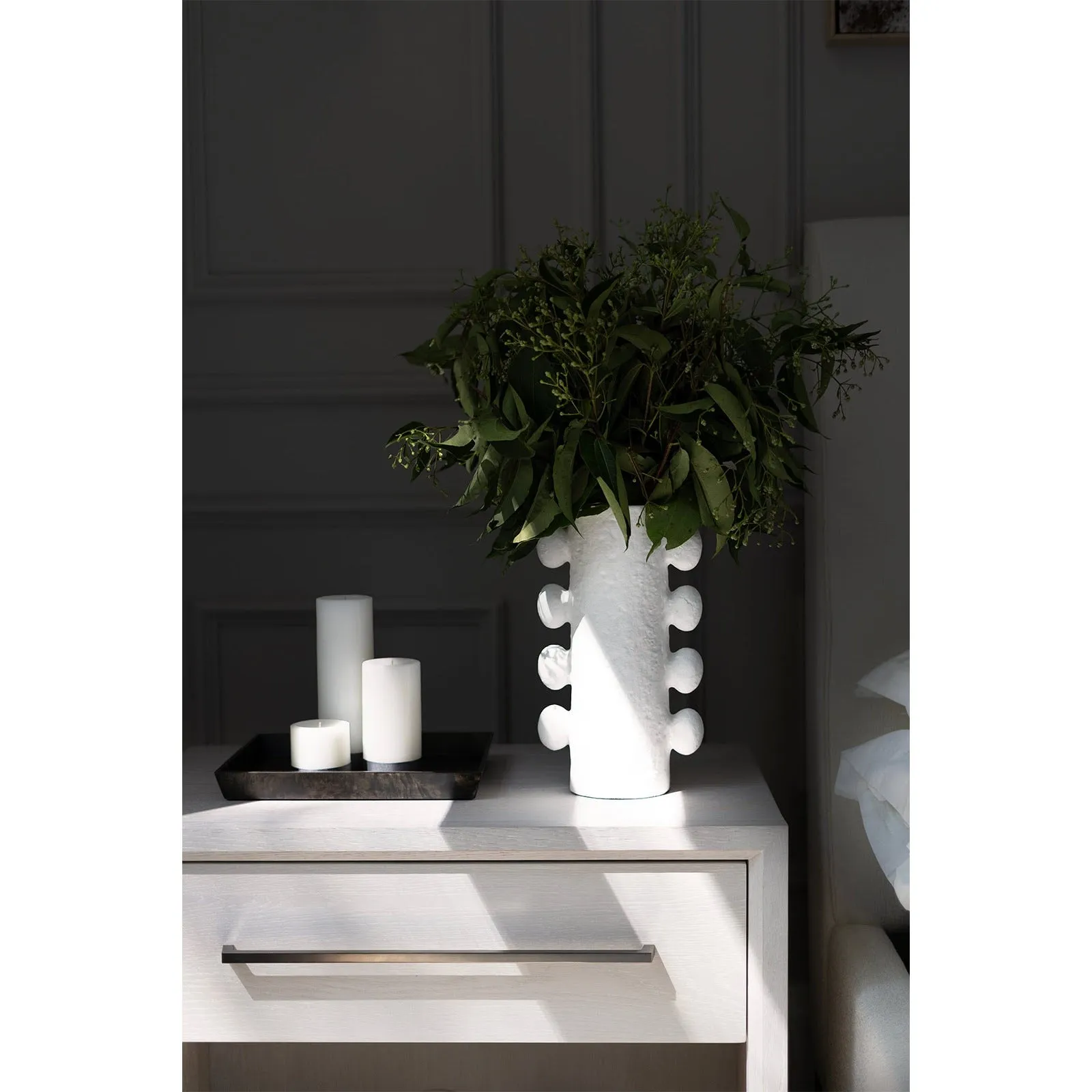 Sanya Metal Vase (White)