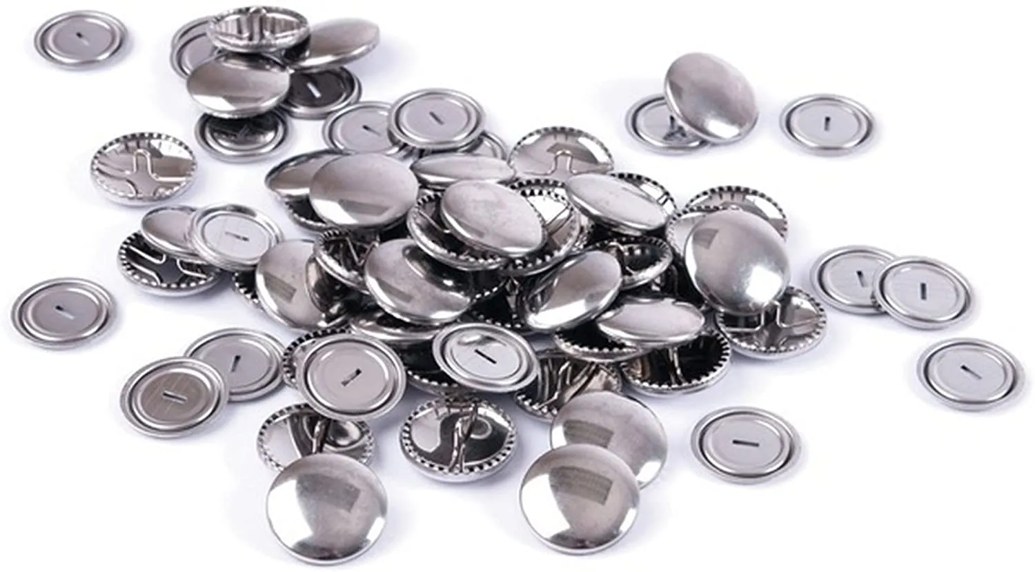Self Cover Buttons 19mm Metal
