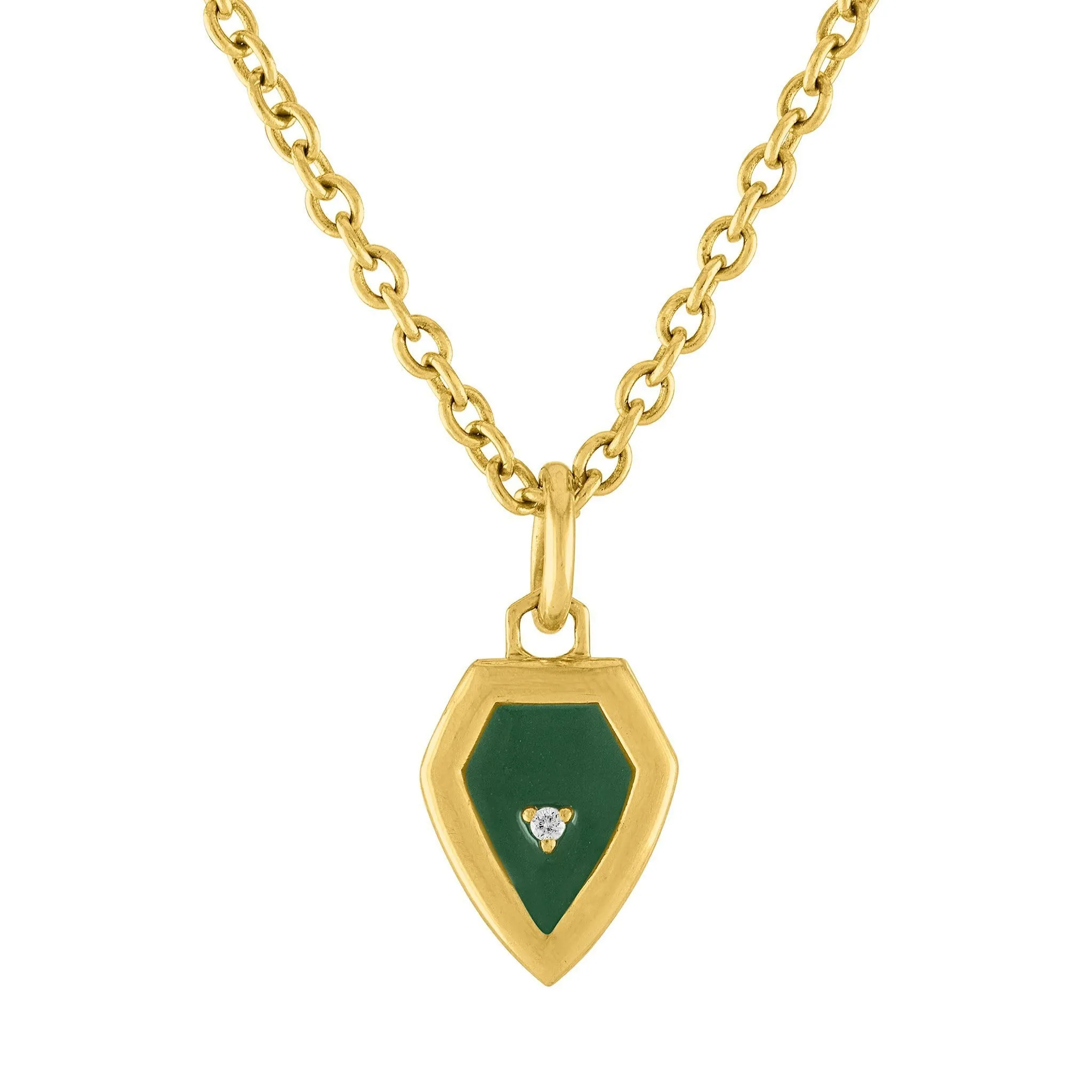 Shield Mini Enamel Pendant