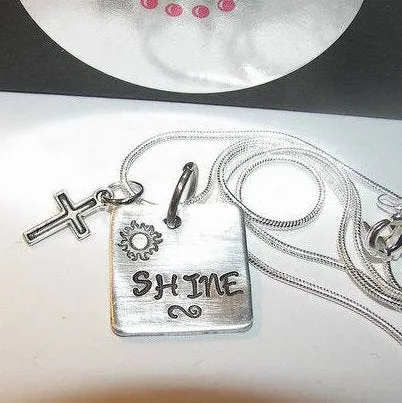 Shine on Faith jewelry  Hand stamped personalized jewelry, custom  mothers necklace, inspirational mommy necklace handstamped jewelry