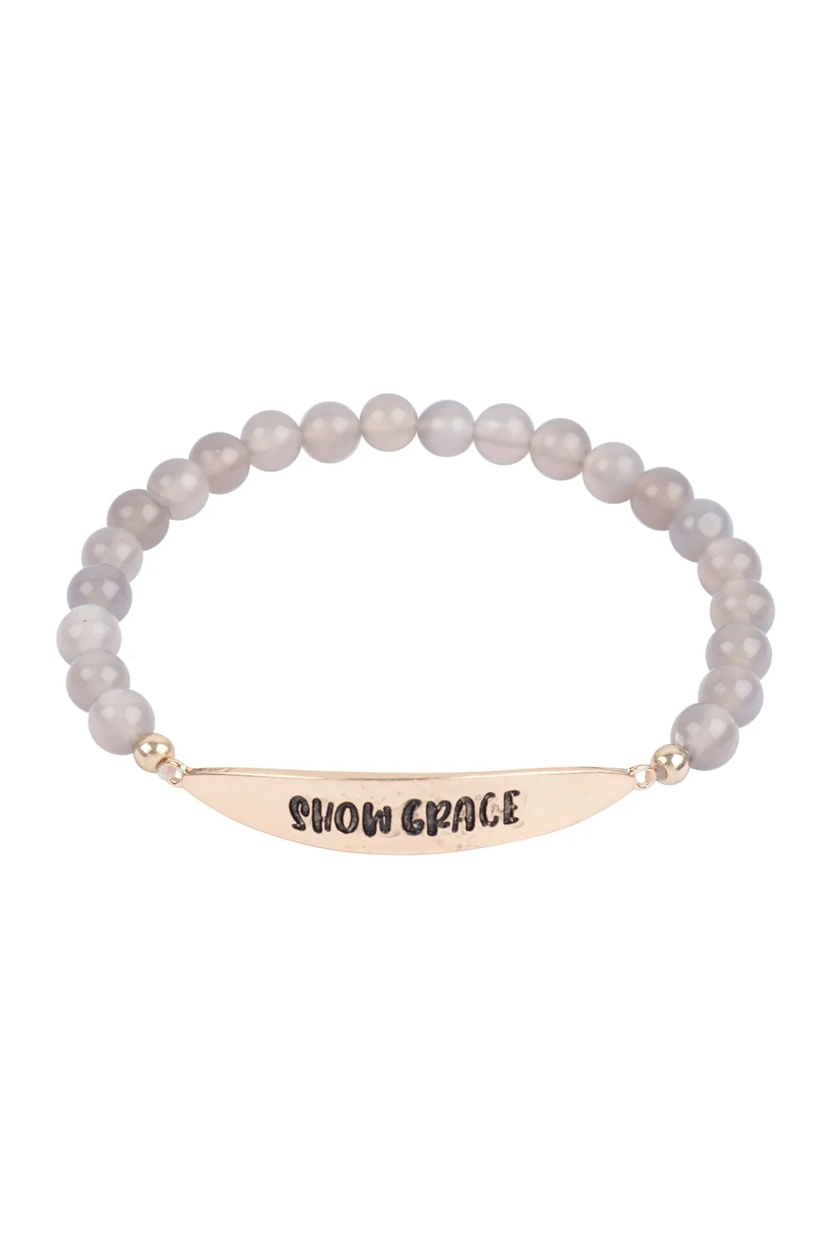 SHOW GRACE NATURAL STONE STRETCH BRACELET