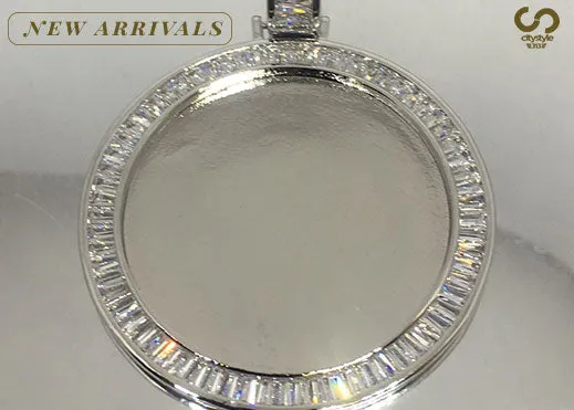 Silver Circle Diamond Pendant