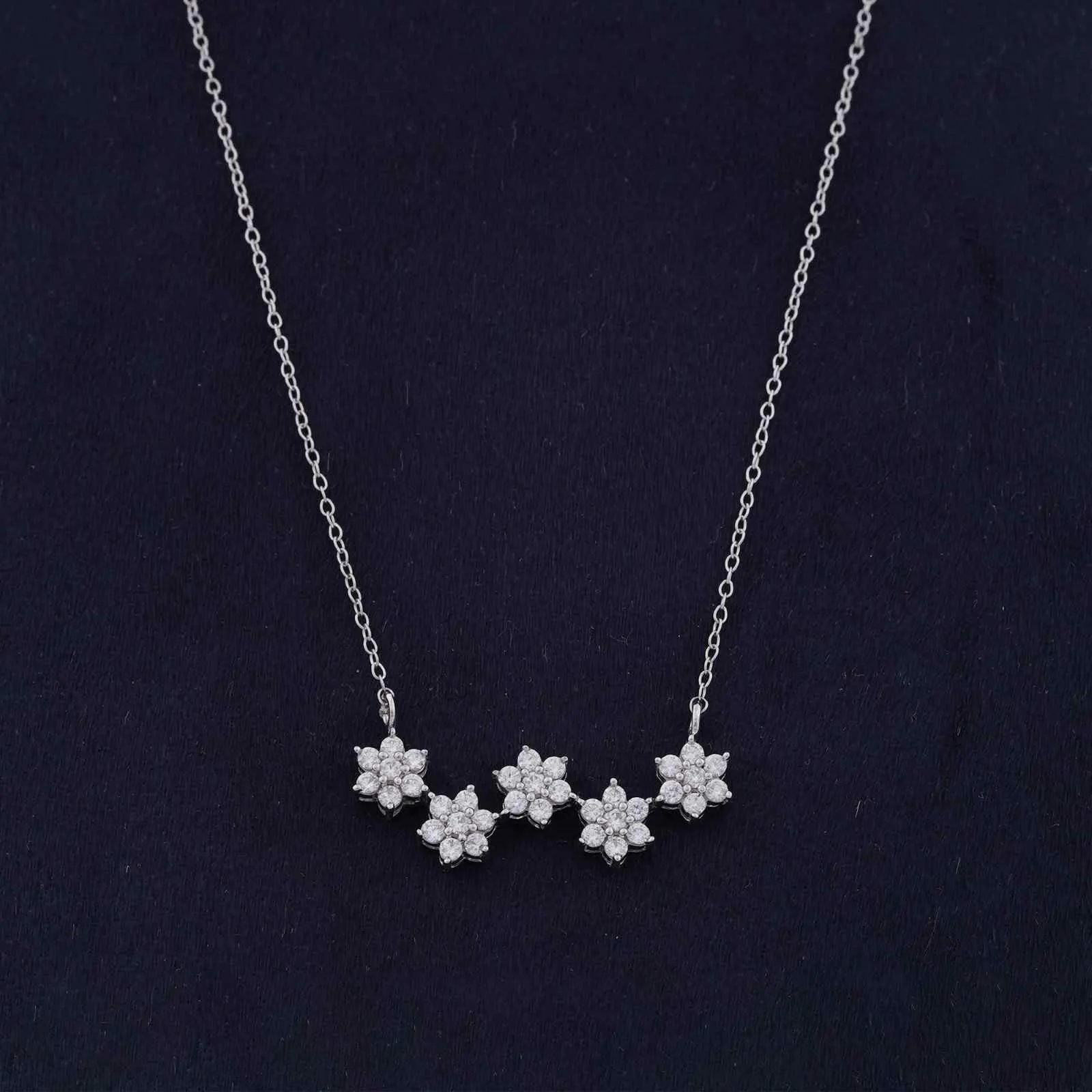 Silver Floral Serenade Necklace