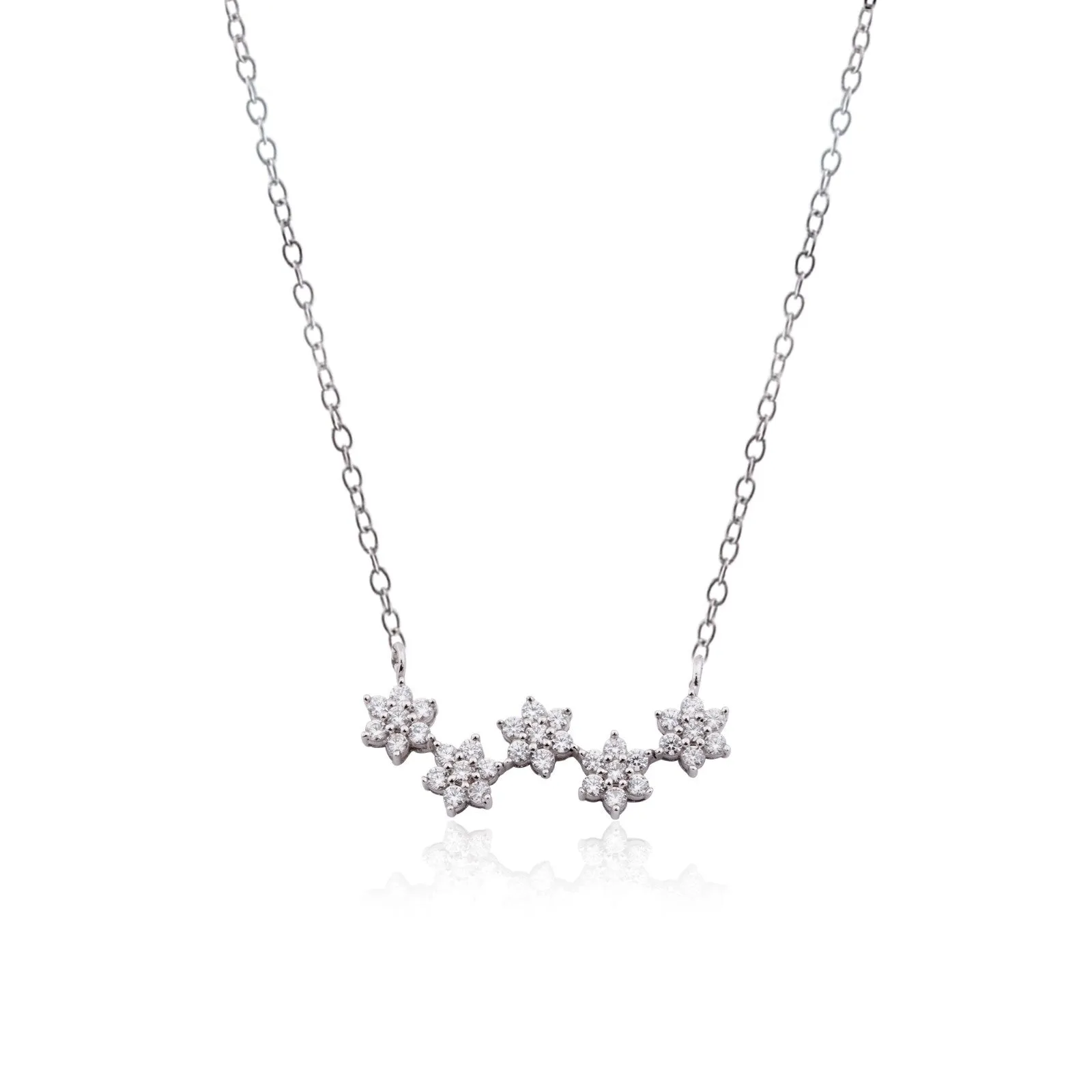 Silver Floral Serenade Necklace