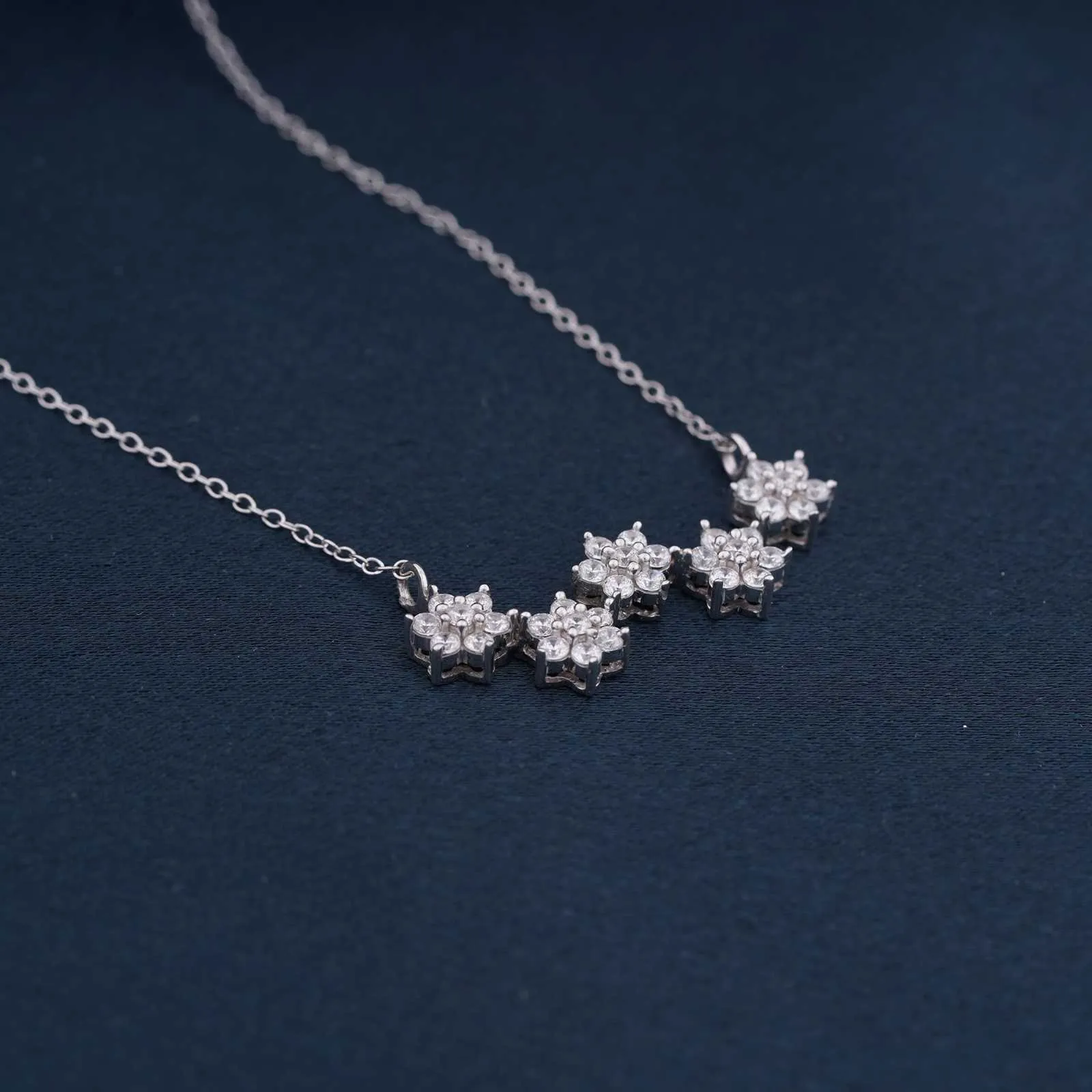Silver Floral Serenade Necklace