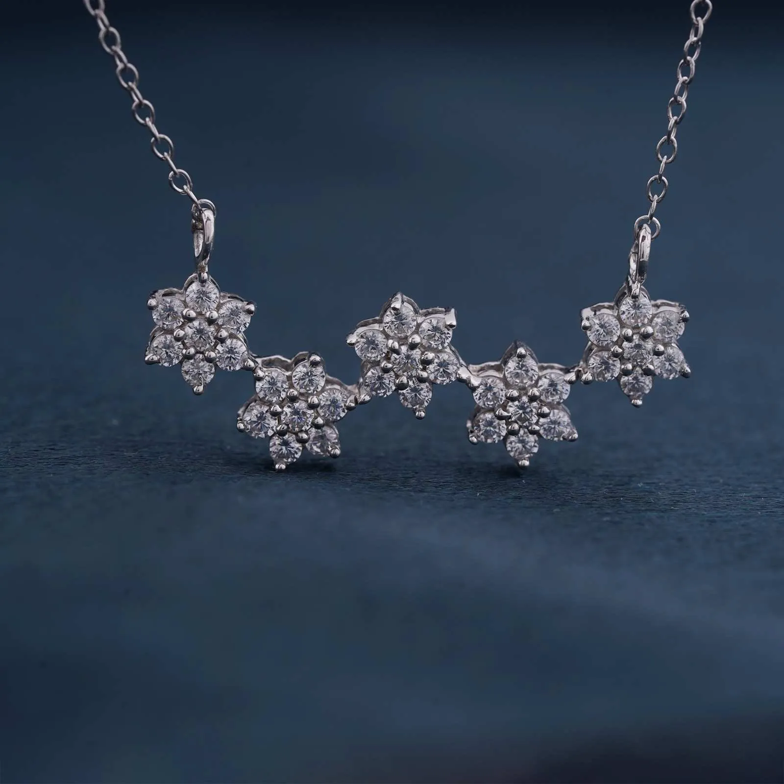 Silver Floral Serenade Necklace