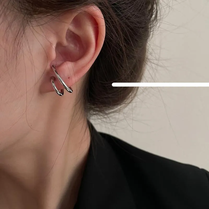 Silver Metal Earrings