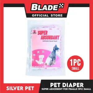 Silver Pet Super Absorbent Disposable Female Dog Wrap/ Diaper Small