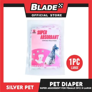 Silver Pet Super Absorbent Disposable Female Dog Wrap/ Extra Large