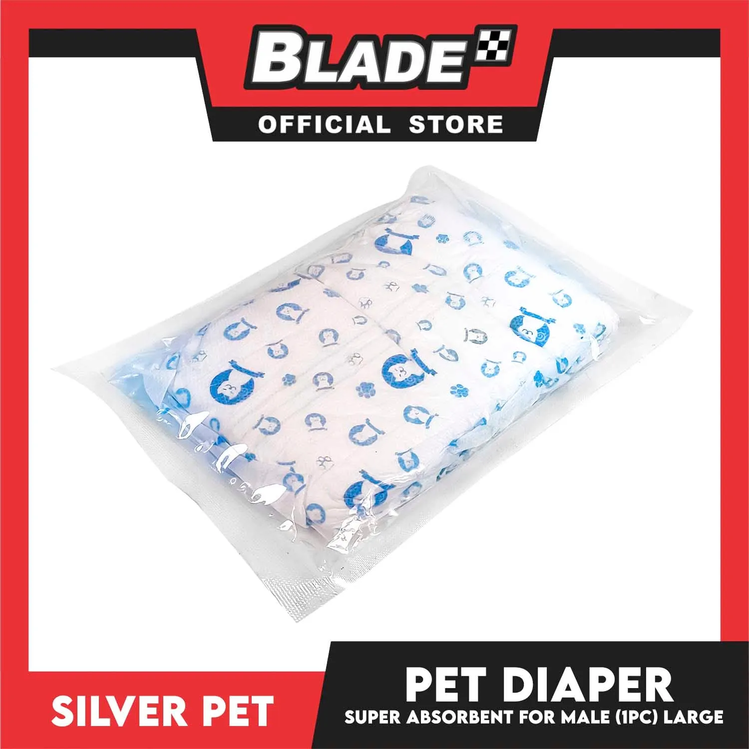 Silver Pet Super Absorbent Disposable Male Dog Wrap/ Diaper Large